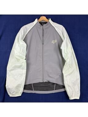 Fox Racing Convertible Sleeve Windbreaker Jacket Vest Rider Lightweight Size L